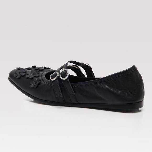 Free People Black Floral Flats - Picture 6 of 12